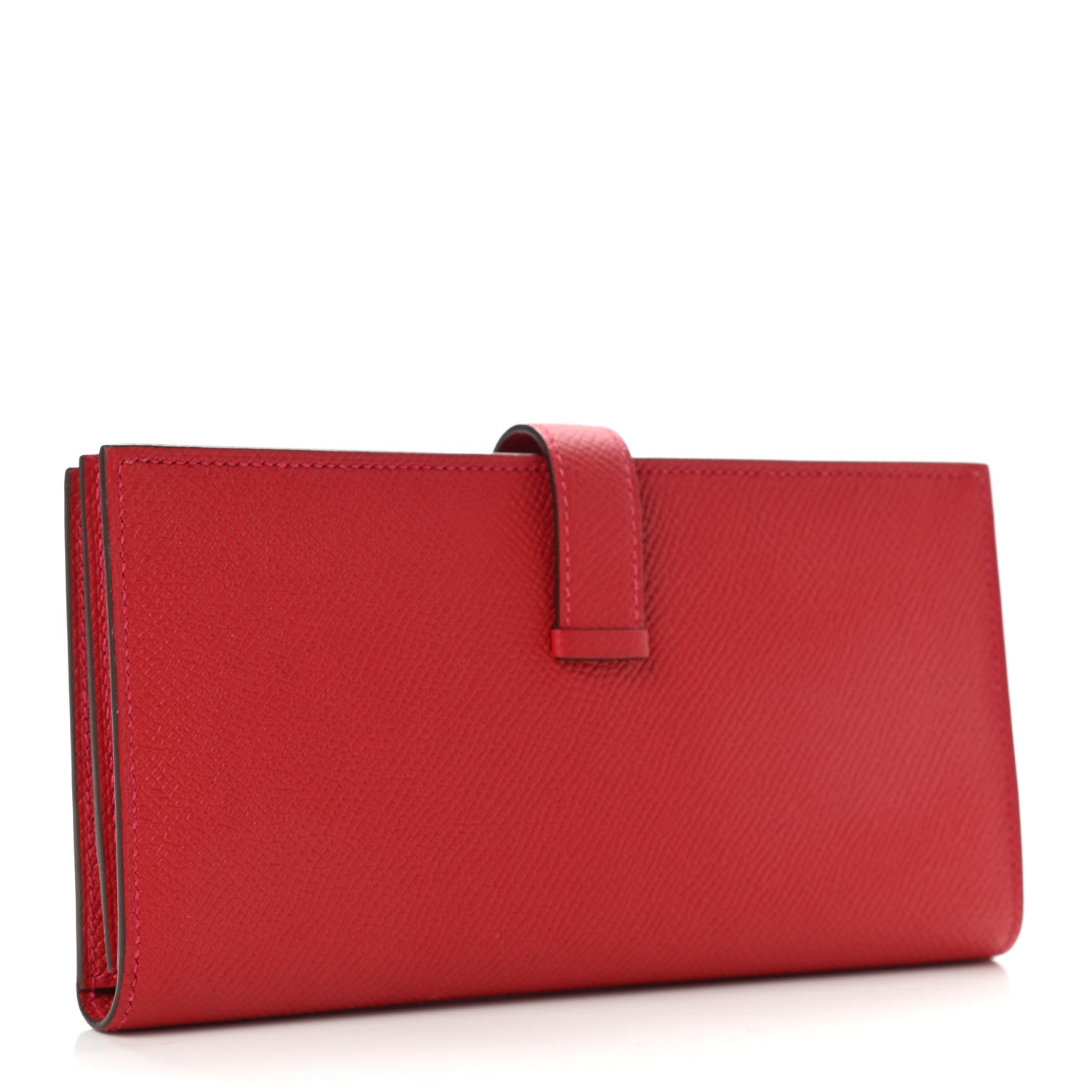 Hermes Epsom Bearn Gusset Wallet Rouge Casaque 3 of 6