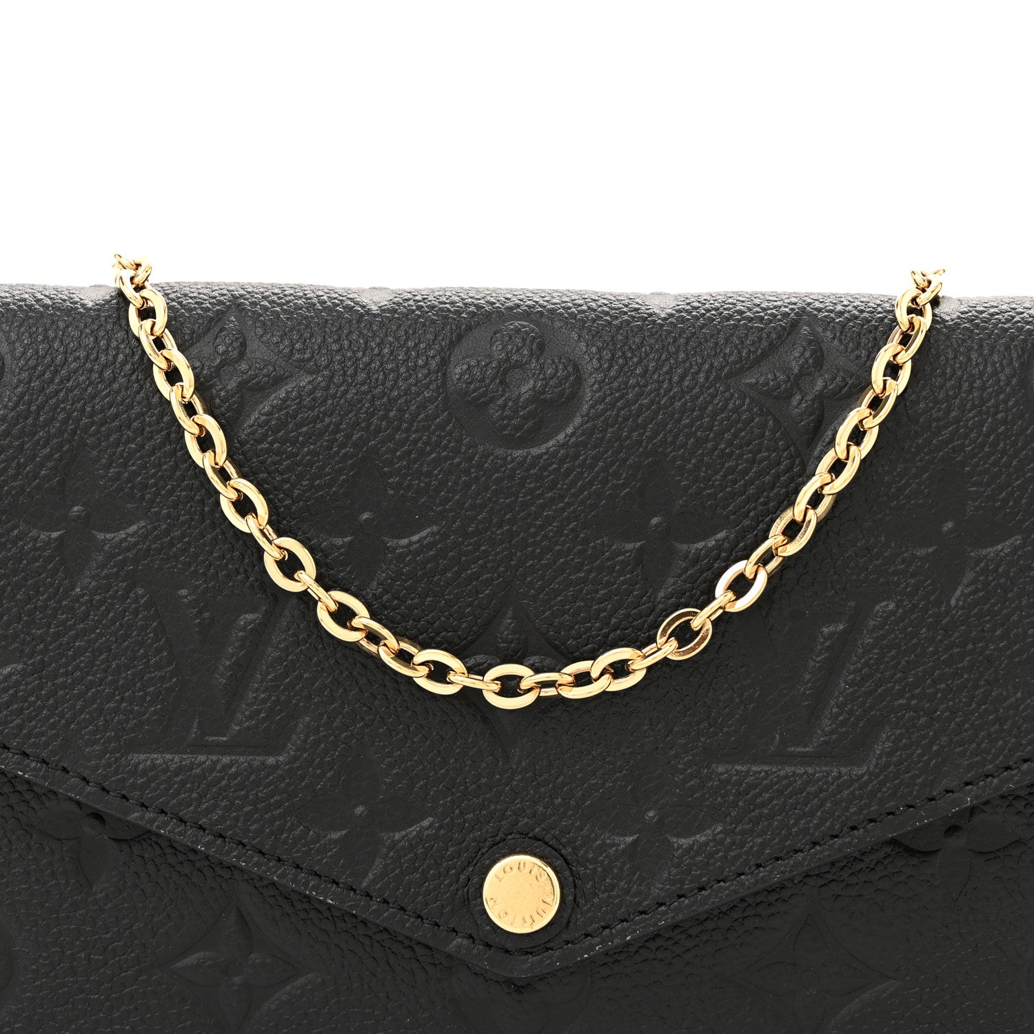 Louis Vuitton Empreinte Pochette Felicie Chain Wallet Black 8 of 11