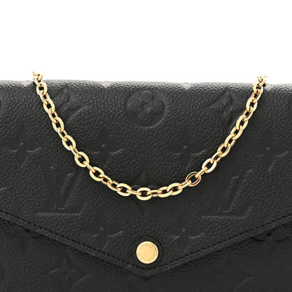 Louis Vuitton Empreinte Pochette Felicie Chain Wallet Black 8 of 11