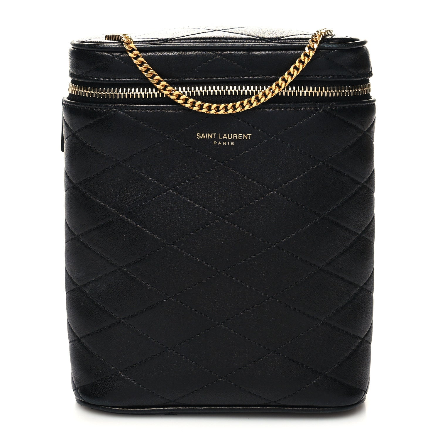 Saint Laurent Lambskin Quilted Binocular Case Black 1 of 11