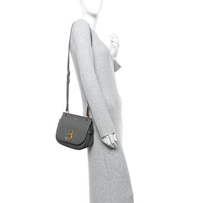 Mulberry Small Classic Grain Calfskin Small Amberley Satchel Charcoal 2 of 15