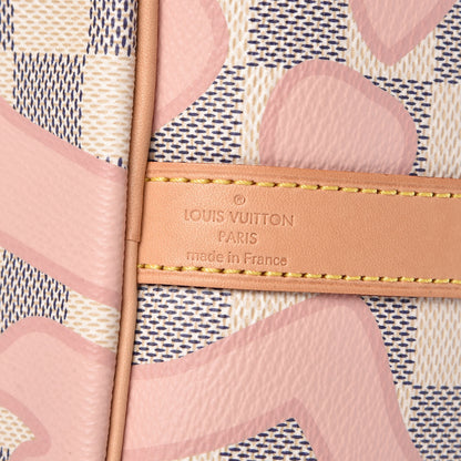 Louis Vuitton Damier Azur Tahitienne Speedy Bandouliere 30 Rose Ballerine 7 of 20