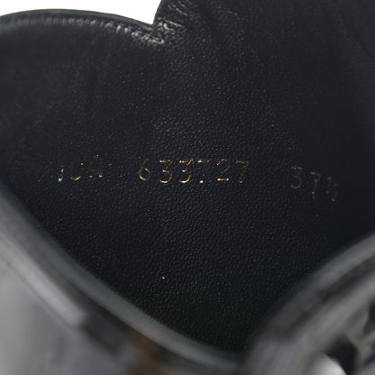 Saint Laurent Patent Knee High Boots 37.5 Black 7 of 8