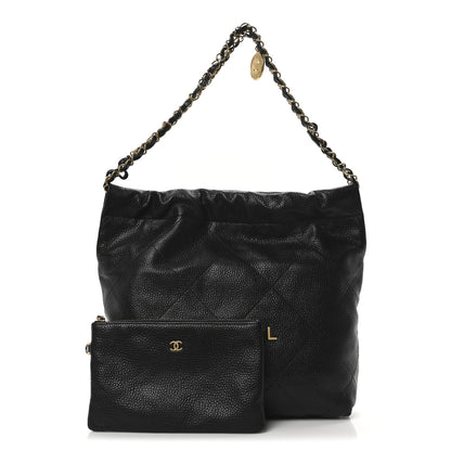 Chanel Shiny Caviar Quilted Small Chanel 22 Black 3 of 11