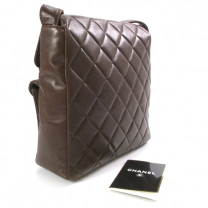 Chanel Lambskin Quilted Flap Shoulder Bag Dark Brown 3 of 13