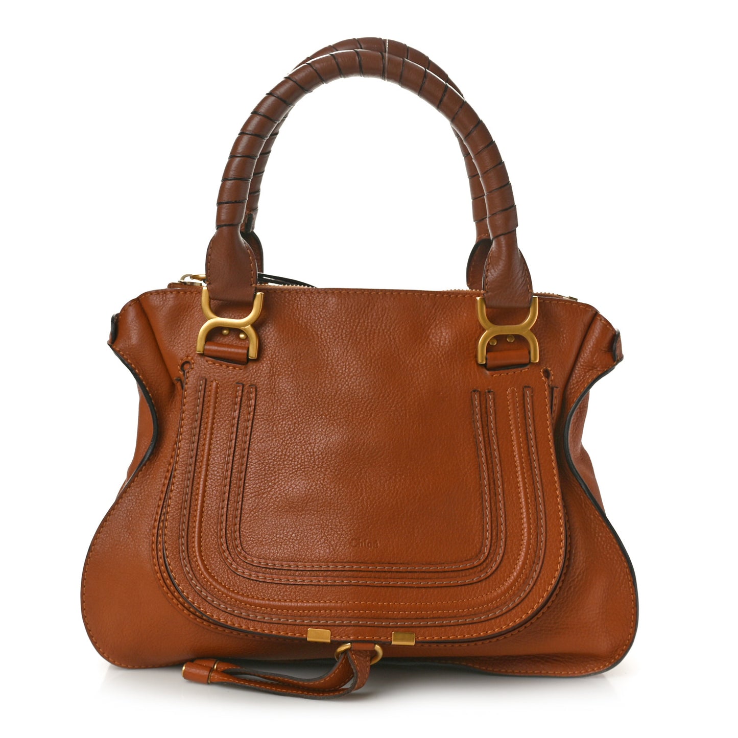 Calfskin Medium Marcie Satchel Tan