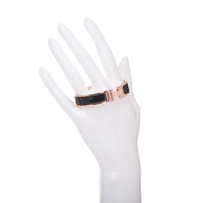 Hermes Enamel Narrow Clic Clac H Bracelet PM Black 2 of 6