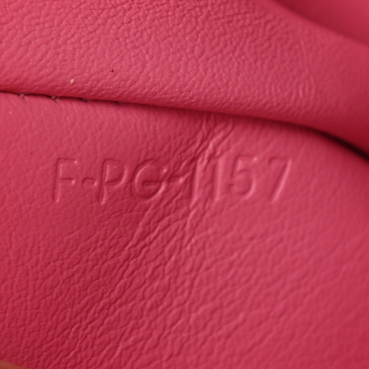 Grained Calfskin Medium Multifunction Strap Wallet Orange Flamingo