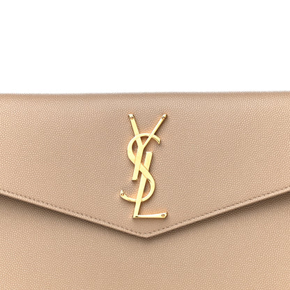 Saint Laurent Grain De Poudre Uptown Pouch Dark Beige 8 of 11