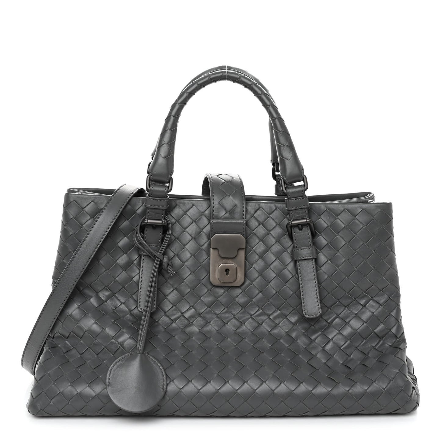 BOTTEGA VENETA Light Calf Intrecciato Small Roma Light Grey