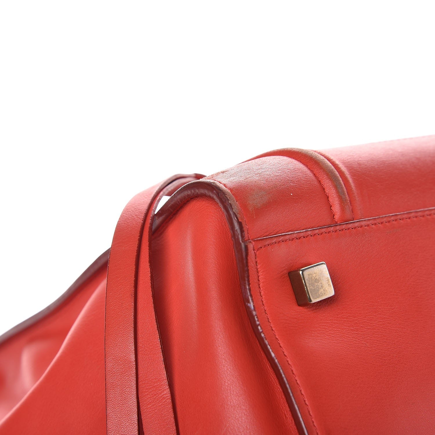 Celine Nappa Calfskin Medium Phantom Luggage Vermillion 25 of 28