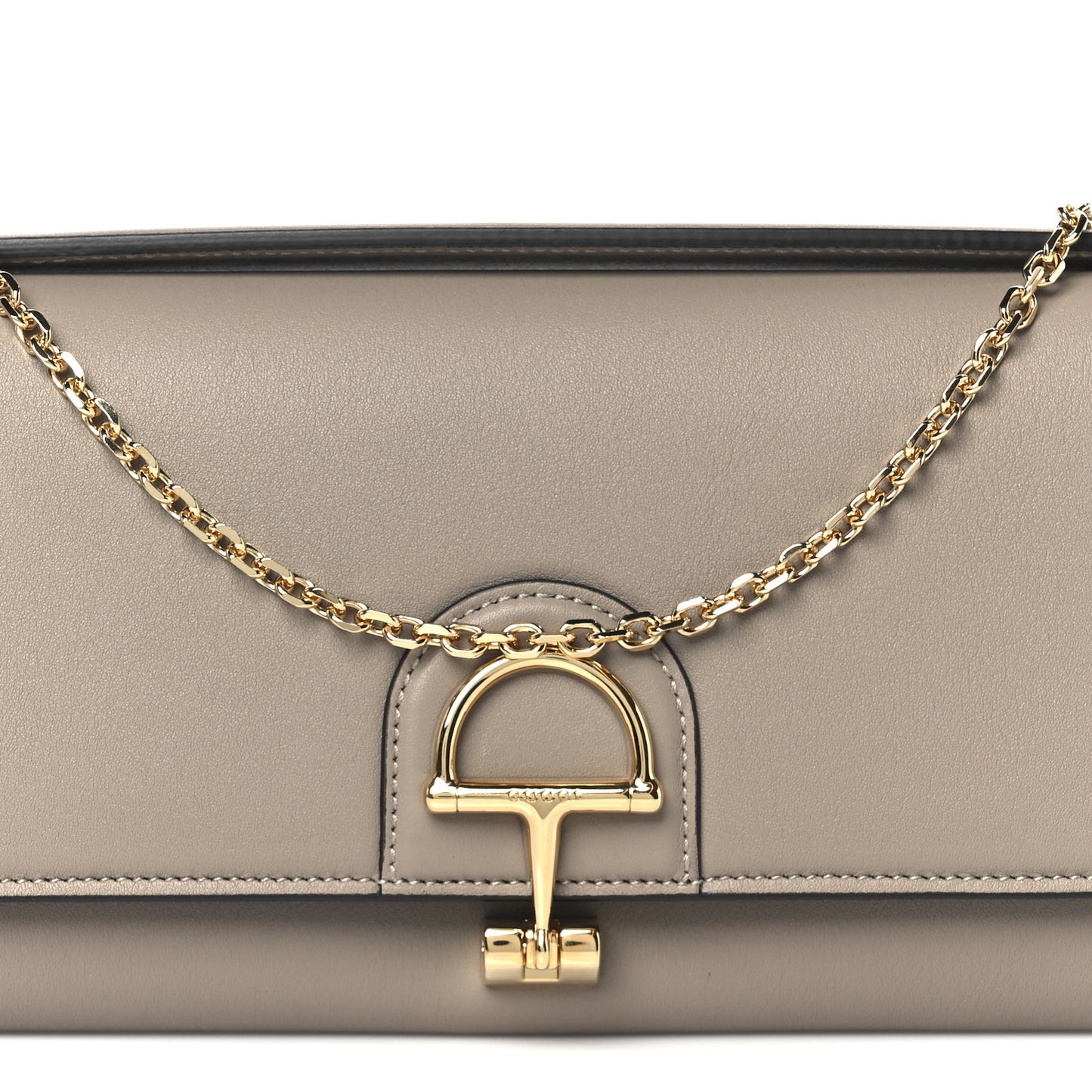 Calfskin Gucci 73 Clutch Dove Grey