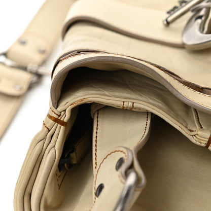 Christian Dior Calfskin Medium Gaucho Double Saddle Bag Ivory 16 of 17