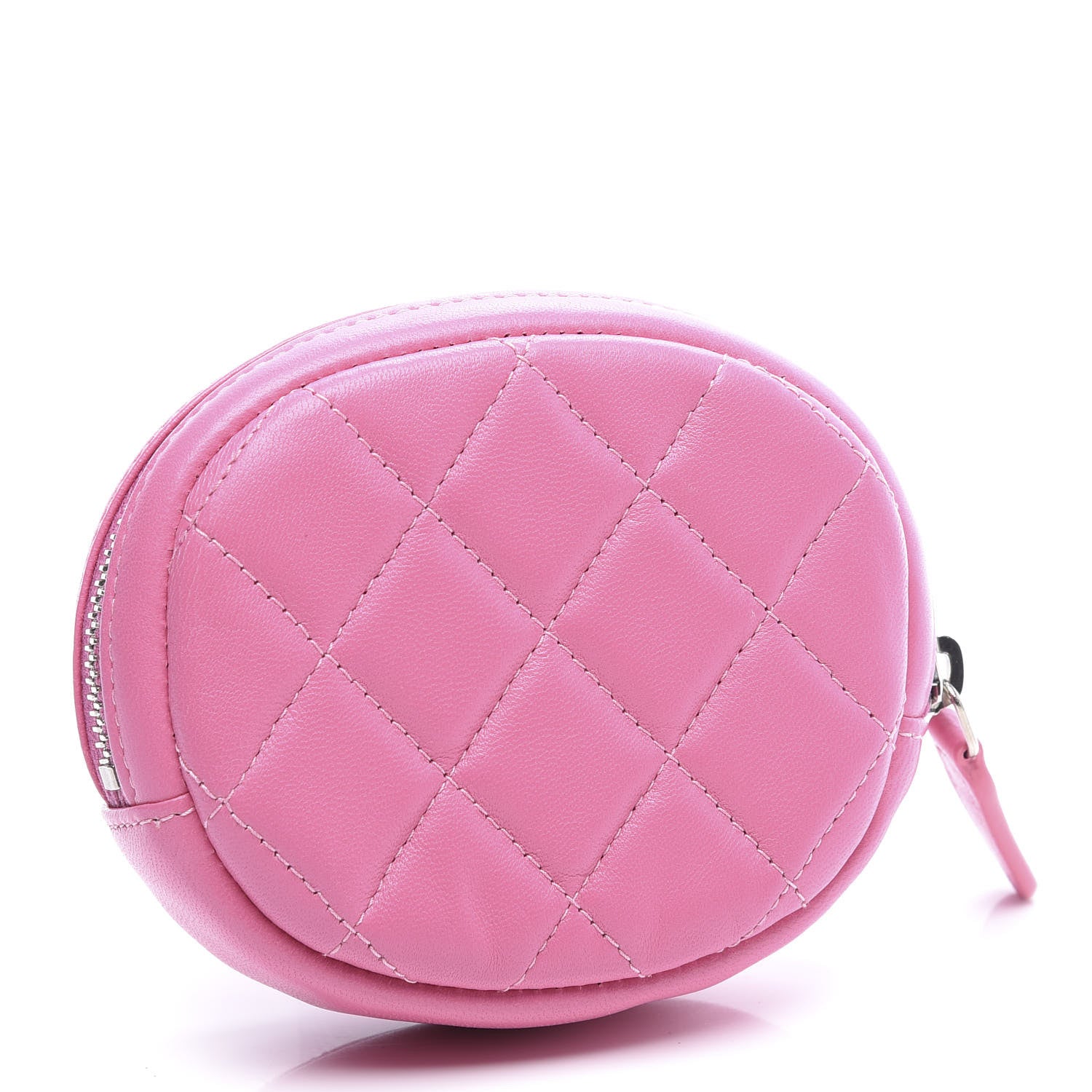 Chanel Lambskin Quilted Zip Around Classic Coin Purse Pink 2 of 9