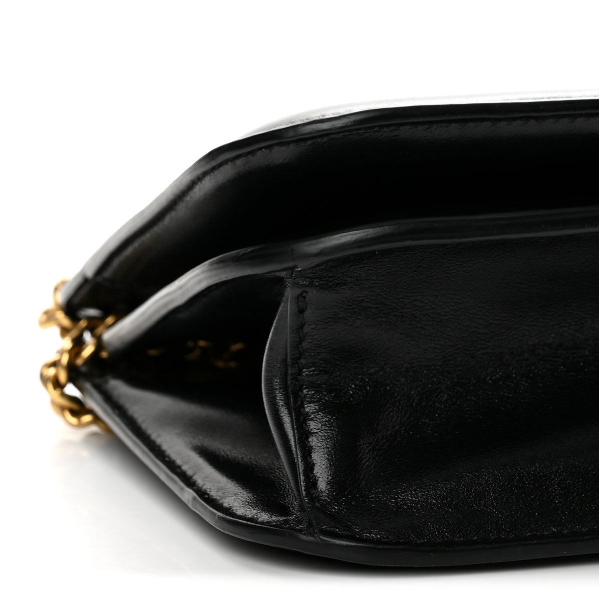 Vitello Glacier Karligraphy Pocket Shoulder Bag Black Gingerbread