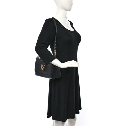 Louis Vuitton Epi Twist Braided Strap Shoulder Bag MM Black 2 of 9