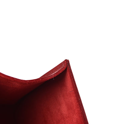 Saint Laurent Grain De Poudre Classic Monogram Cassandre Clutch Rouge Orient 12 of 12