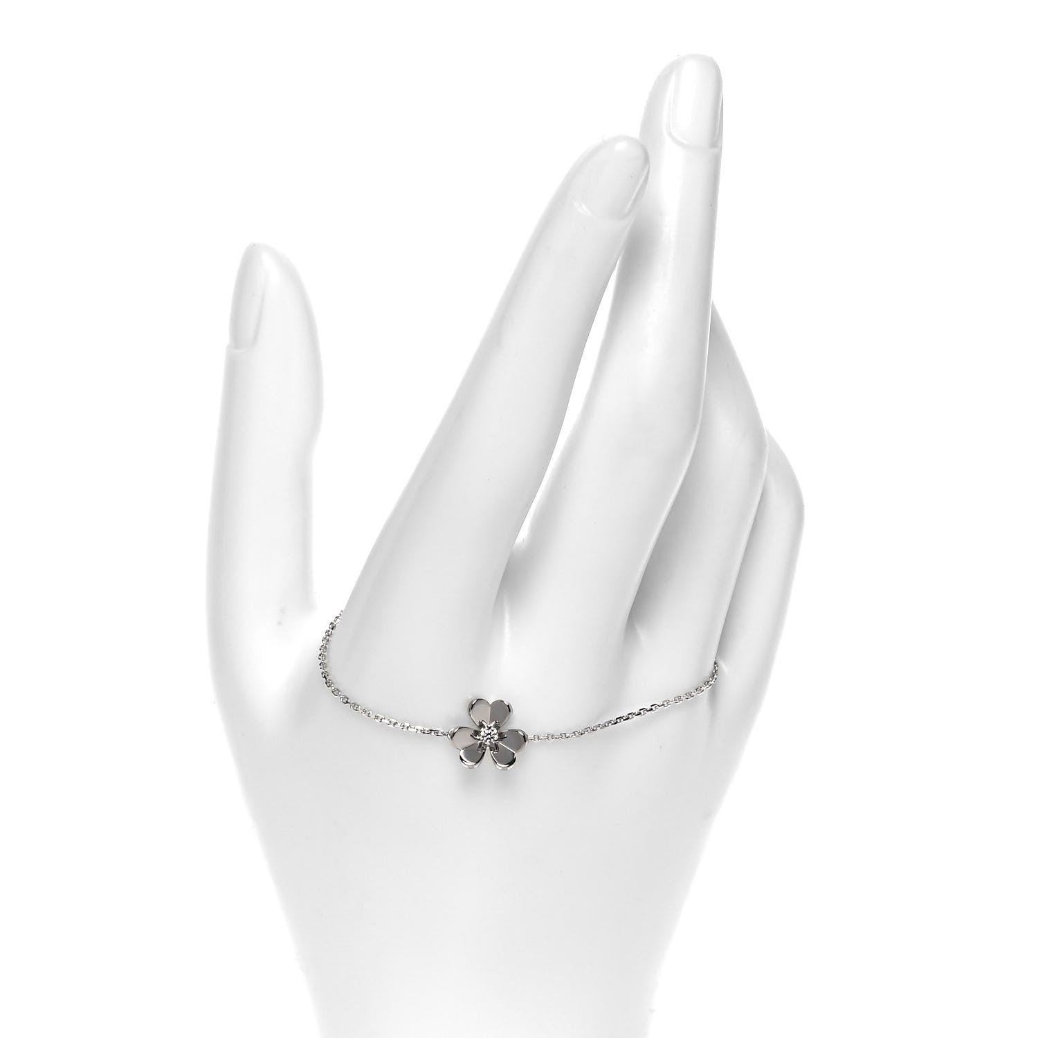 Van Cleef & Arpels 18K White Gold Diamond Mini Frivole Bracelet 2 of 6