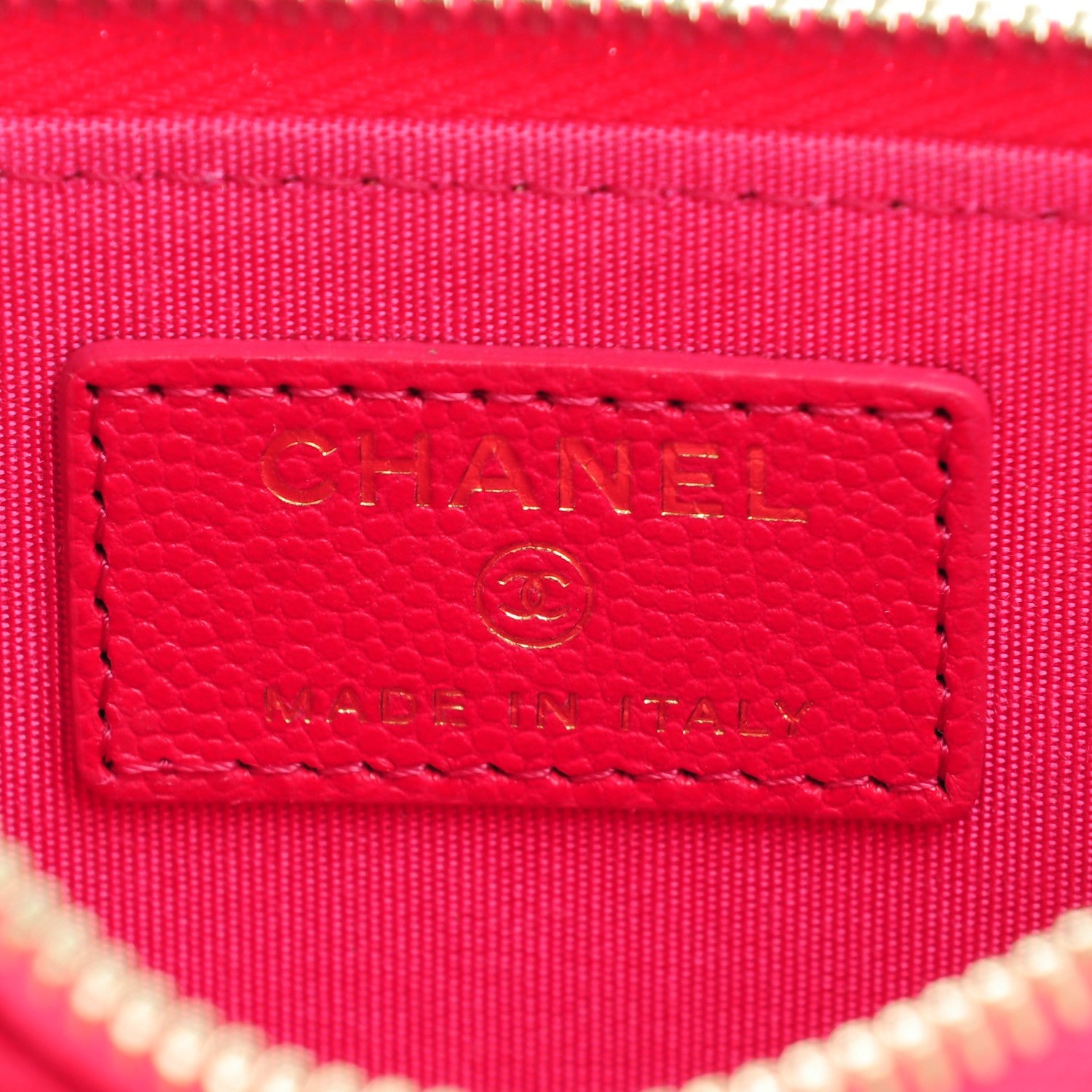 Chanel Caviar Camellia Embossed Key Holder Case Fuchsia 6 of 7