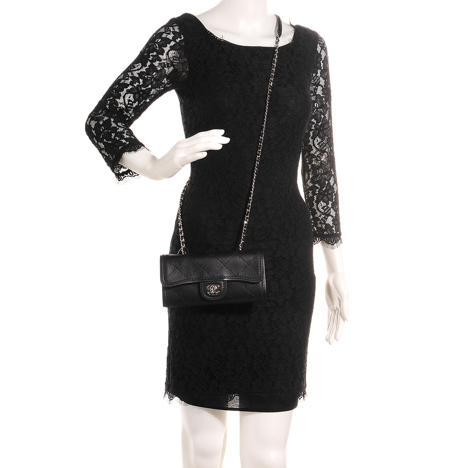 Chanel Calfskin Mini Flap Black 2 of 8