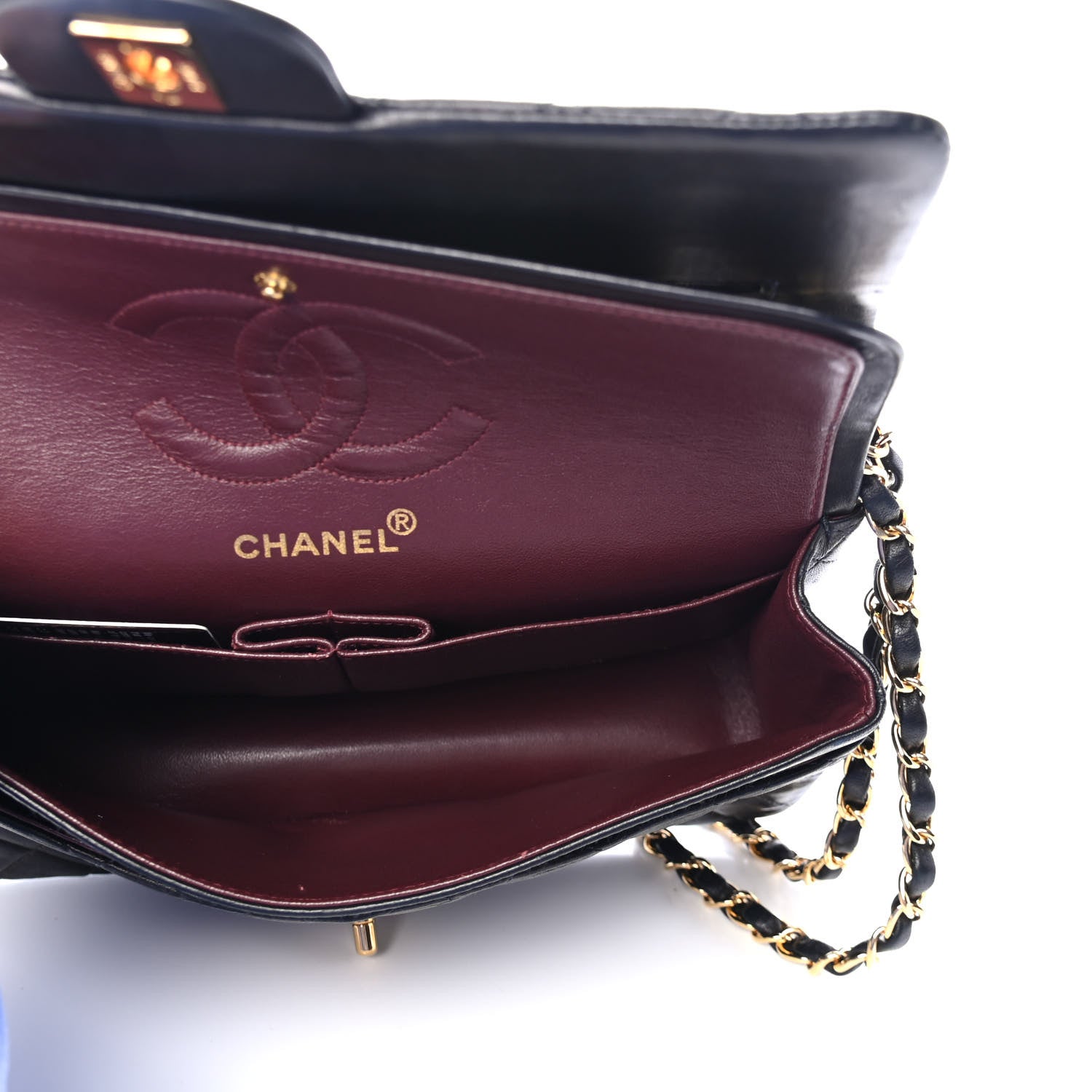 Chanel Lambskin Quilted Medium Double Flap Black 4 of 5