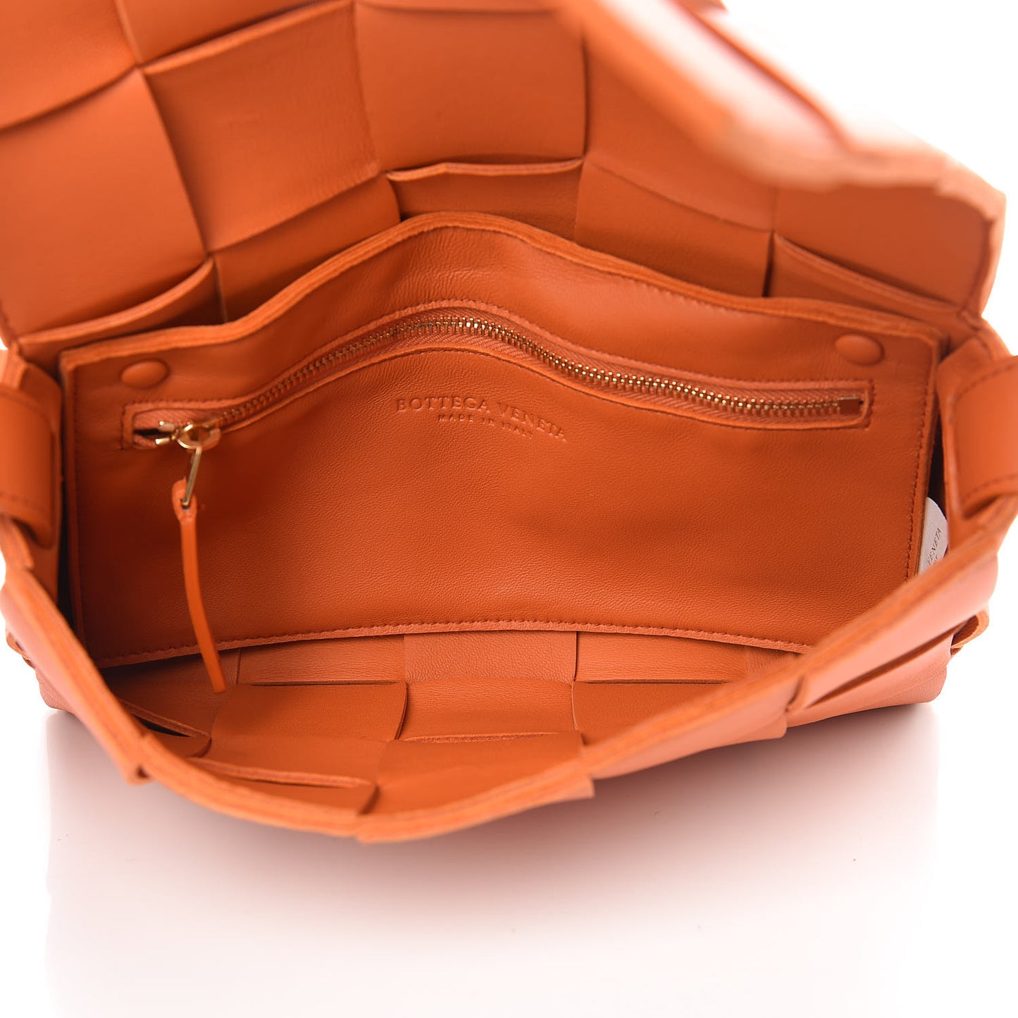 Nappa Maxi Intreccio Cassette Bag Burned Orange