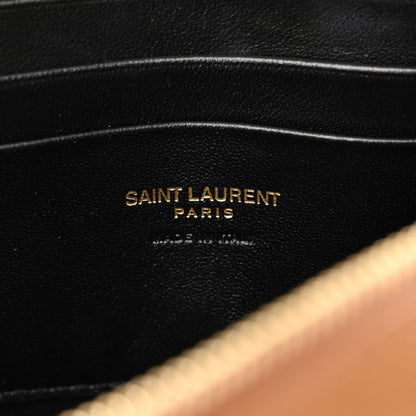 Saint Laurent Grain De Poudre Matelasse Monogram Mini Lou Camera Bag Dark Natural 6 of 11