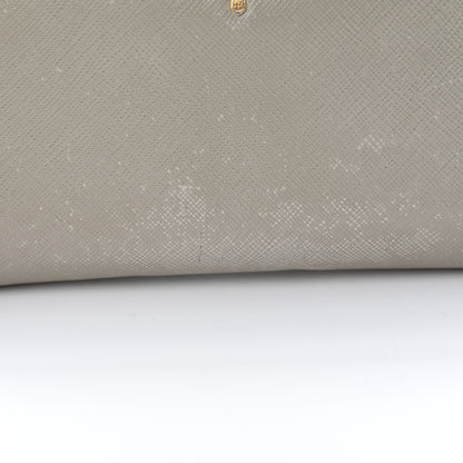 Prada Saffiano Metal Zip Around Wallet Argilla 12 of 20