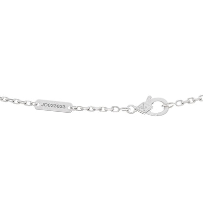 Van Cleef & Arpels 18K White Gold Chalcedony Magic Alhambra Pendant Long Necklace 5 of 6