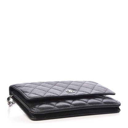 Chanel Caviar Quilted Wallet On Chain WOC Black 4 of 11