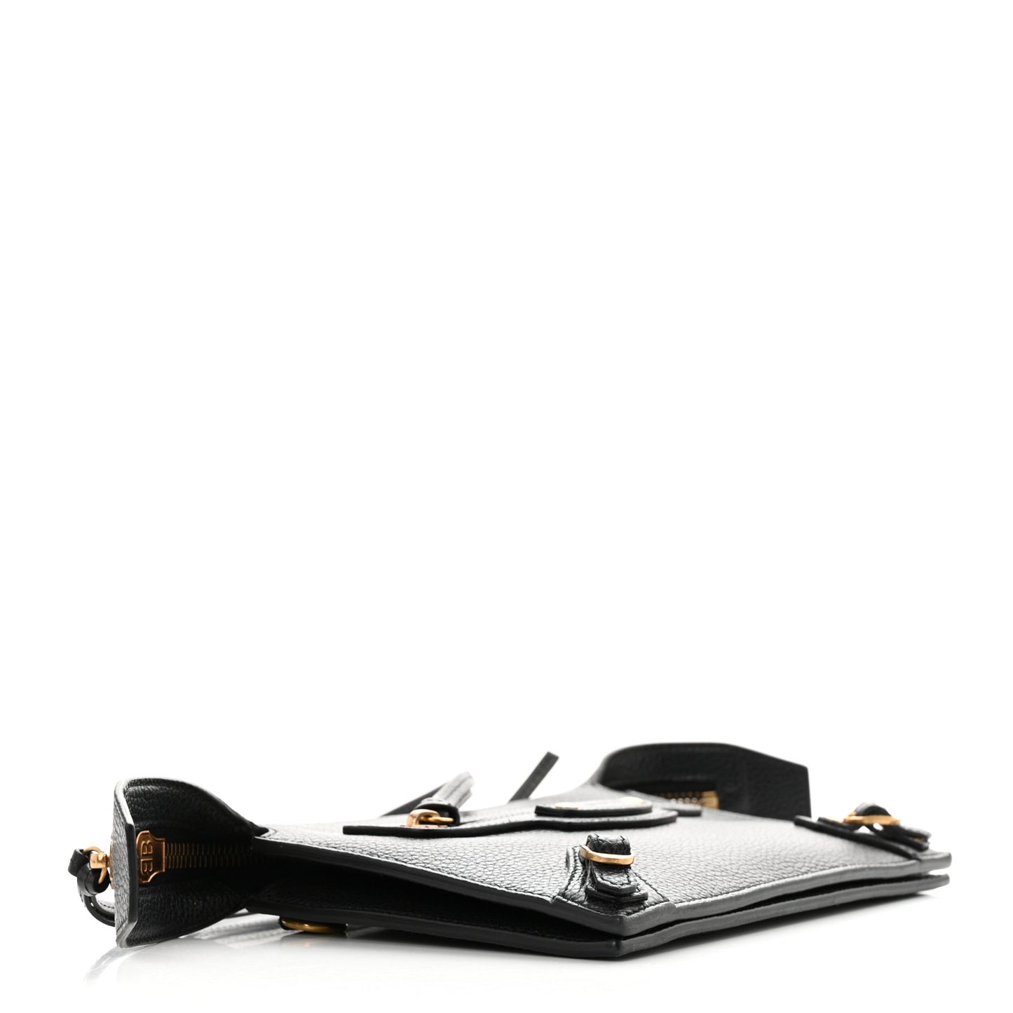 Grained Calfskin Neo Classic Gold Hardware Multipouch Black