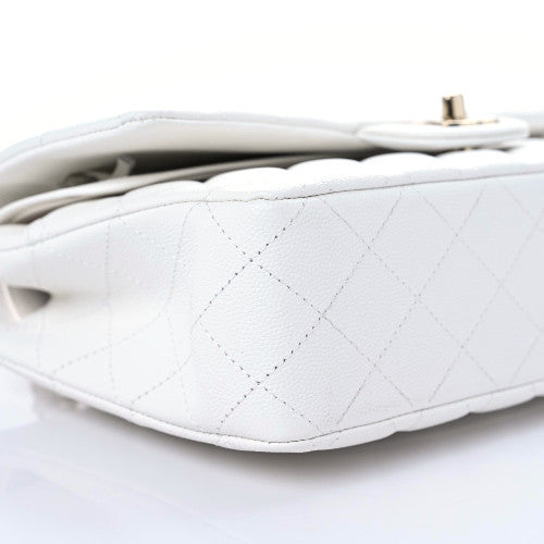Chanel Caviar Quilted Medium Double Flap White 5 of 9