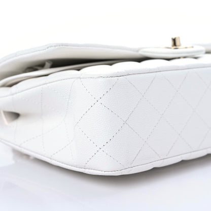 Chanel Caviar Quilted Medium Double Flap White 5 of 9