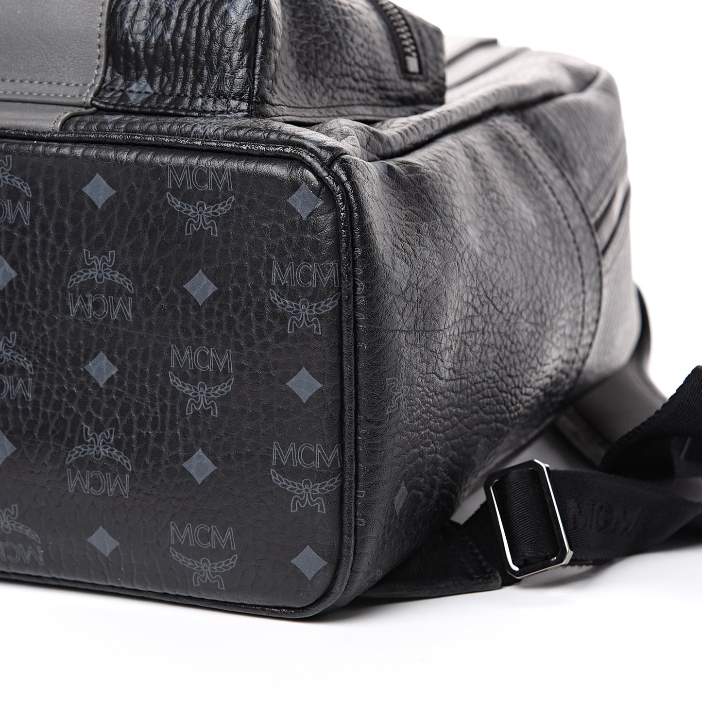 Visetos Medium Stark Logo Stripe Backpack Black