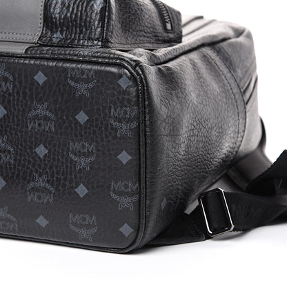 MCM Visetos Medium Stark Logo Stripe Backpack Black 9 of 12