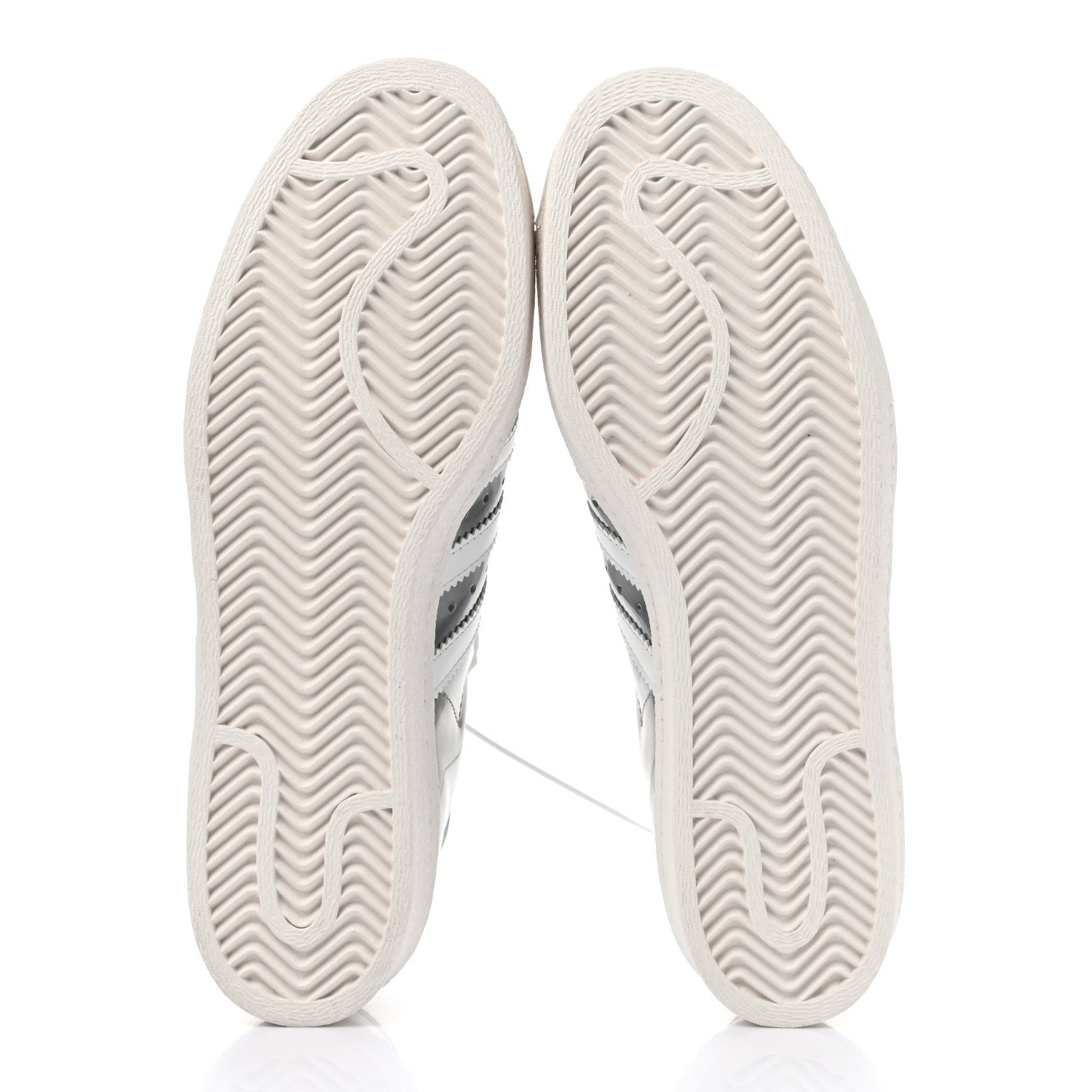 Prada X ADIDAS Brushed Calfskin Logo Mens Superstar Sneakers 8.5 Silver White 5 of 9