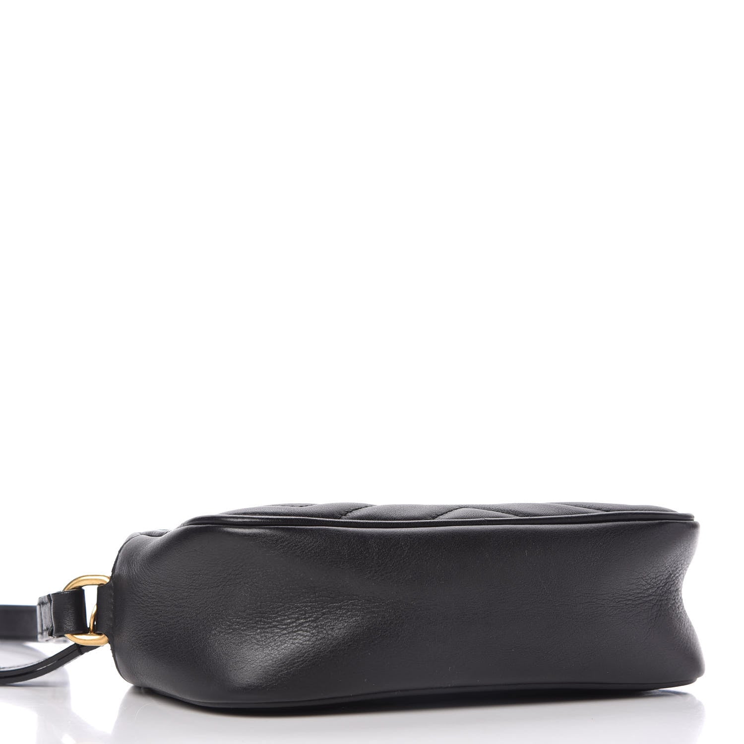Gucci Calfskin Matelasse Mini GG Marmont Wrist Wallet Black 4 of 10