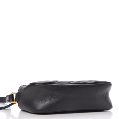 Gucci Calfskin Matelasse Mini GG Marmont Wrist Wallet Black 4 of 10
