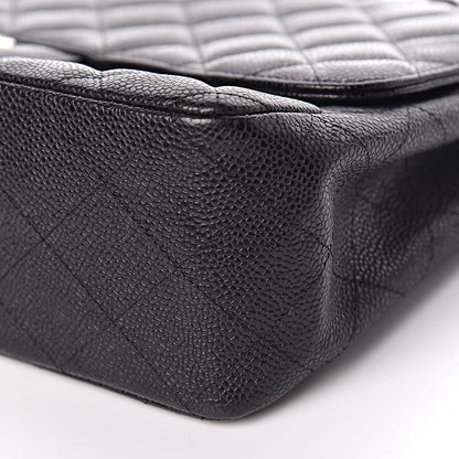 Chanel Caviar Quilted Jumbo Single Flap Black 10 of 12