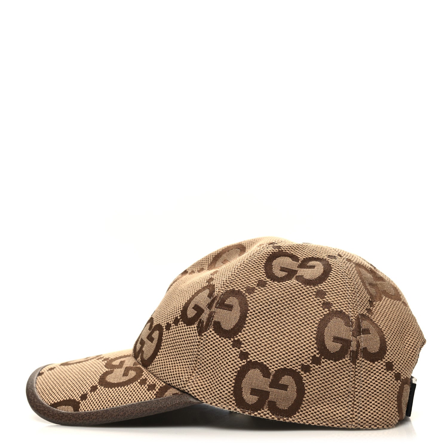 Gucci Monogram Jumbo GG Baseball Hat L 58 Camel Ebony 6 of 10