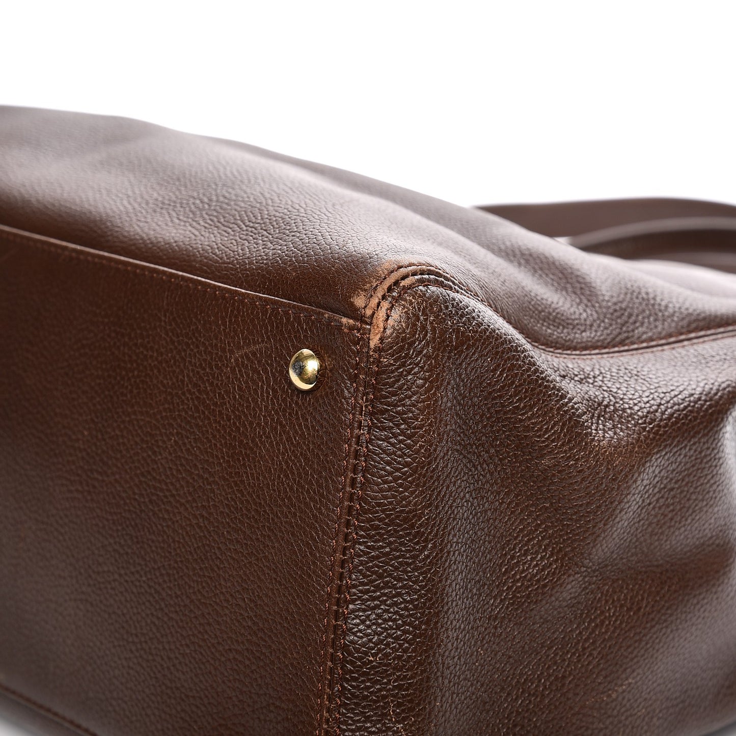 Calfskin Cerf Executive Shopper Tote Brown