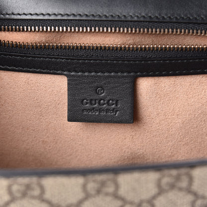 Gucci Nappa GG Supreme Monogram Medium Osiride Top Handle Bag Black Oro Vecchio Beige Ebony 8 of 14