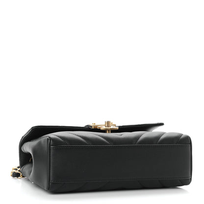 Chanel Calfskin Quilted Chevron In The City Bag Black 4 of 9