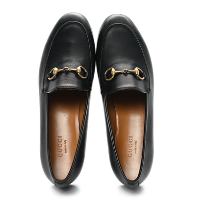 Gucci Betis Glamour Calfskin Womens Jordaan Loafers 37 Black 2 of 10