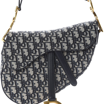 Christian Dior Oblique Saddle Bag Blue 6 of 8