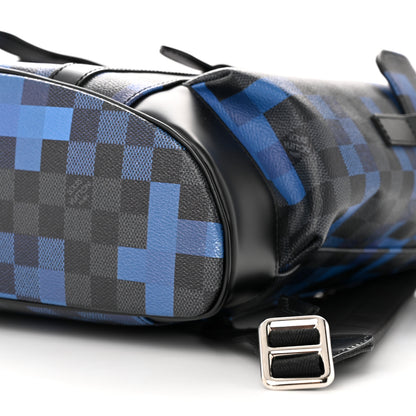 Louis Vuitton Damier Graphite Pixel Christopher PM Backpack Blue 9 of 10