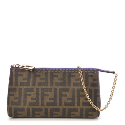 Fendi Zucca Spalmati Pochette Tobacco Viola 1 of 8
