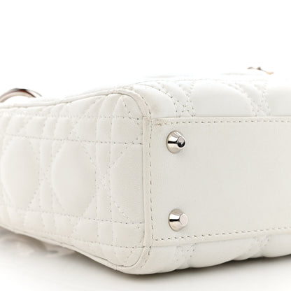 Christian Dior Lambskin Cannage Mini Lady Dior White 9 of 15