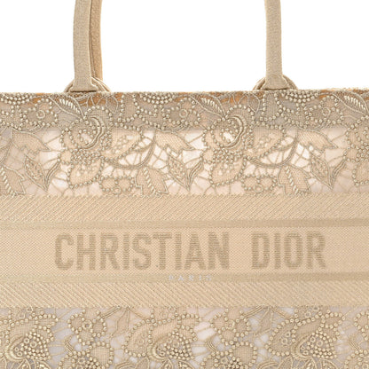 Christian Dior Transparent Metallic Embroidered Mesh Macrame Medium Book Tote Gold 8 of 10