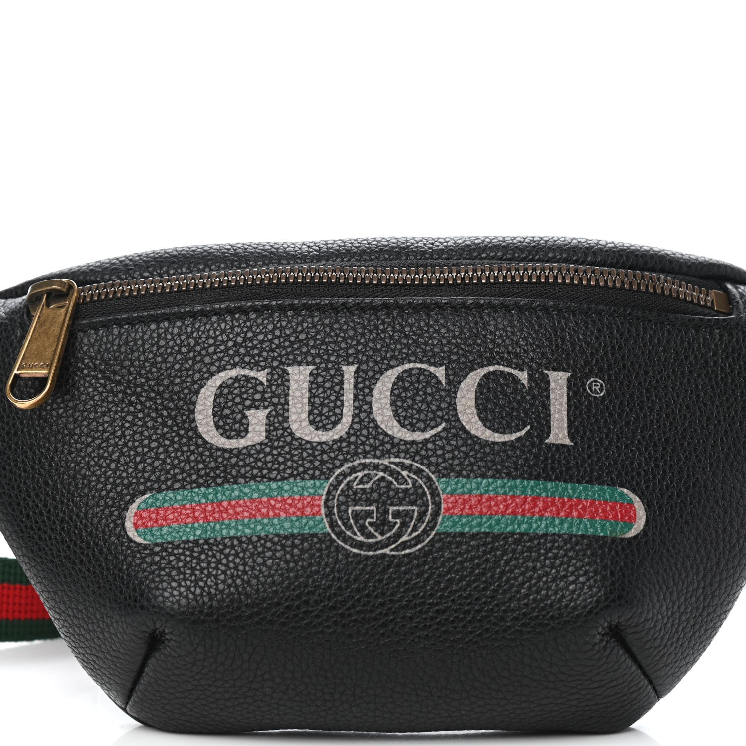 Gucci Grained Calfskin Small Logo Belt Bag Black 10 of 11